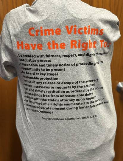 Big Fan of Crime Victim Rights In Full Tee